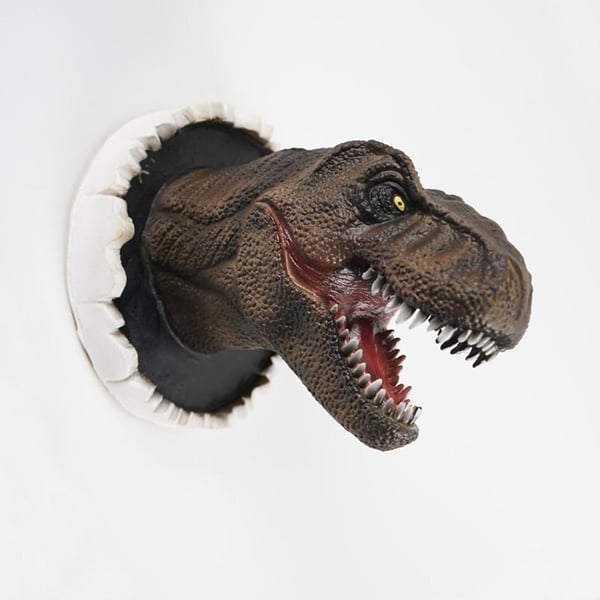 Dinosaur wall art in gaming room