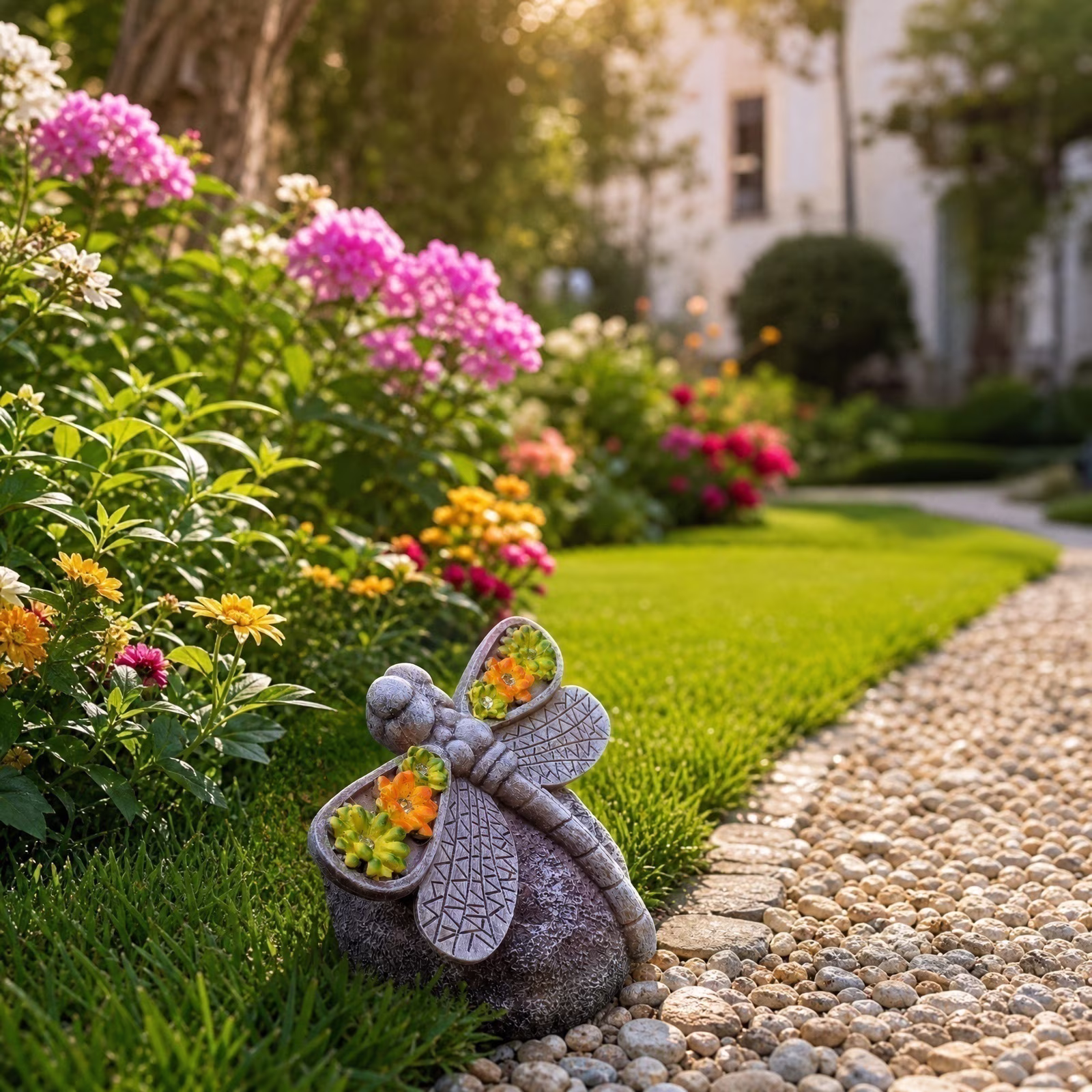 Dragonfly Solar Garden Light – Whimsical Nature-Inspired Outdoor Decor 🌸☀️✨