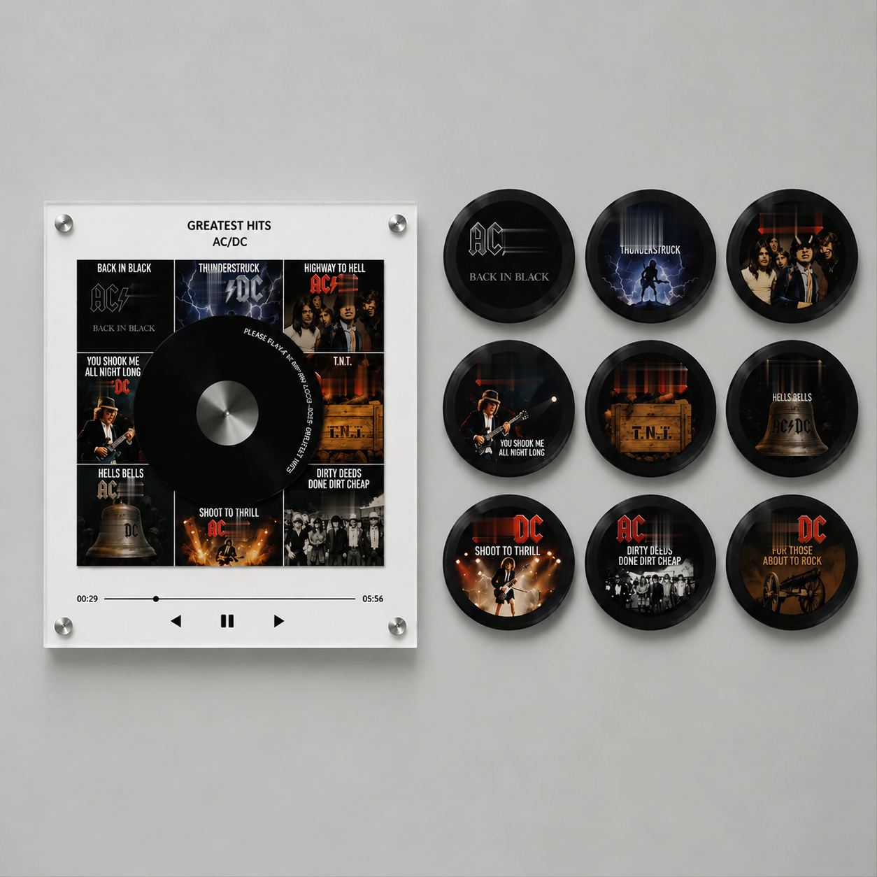 🎸AC – Rock Vinyl NFC Music Frame