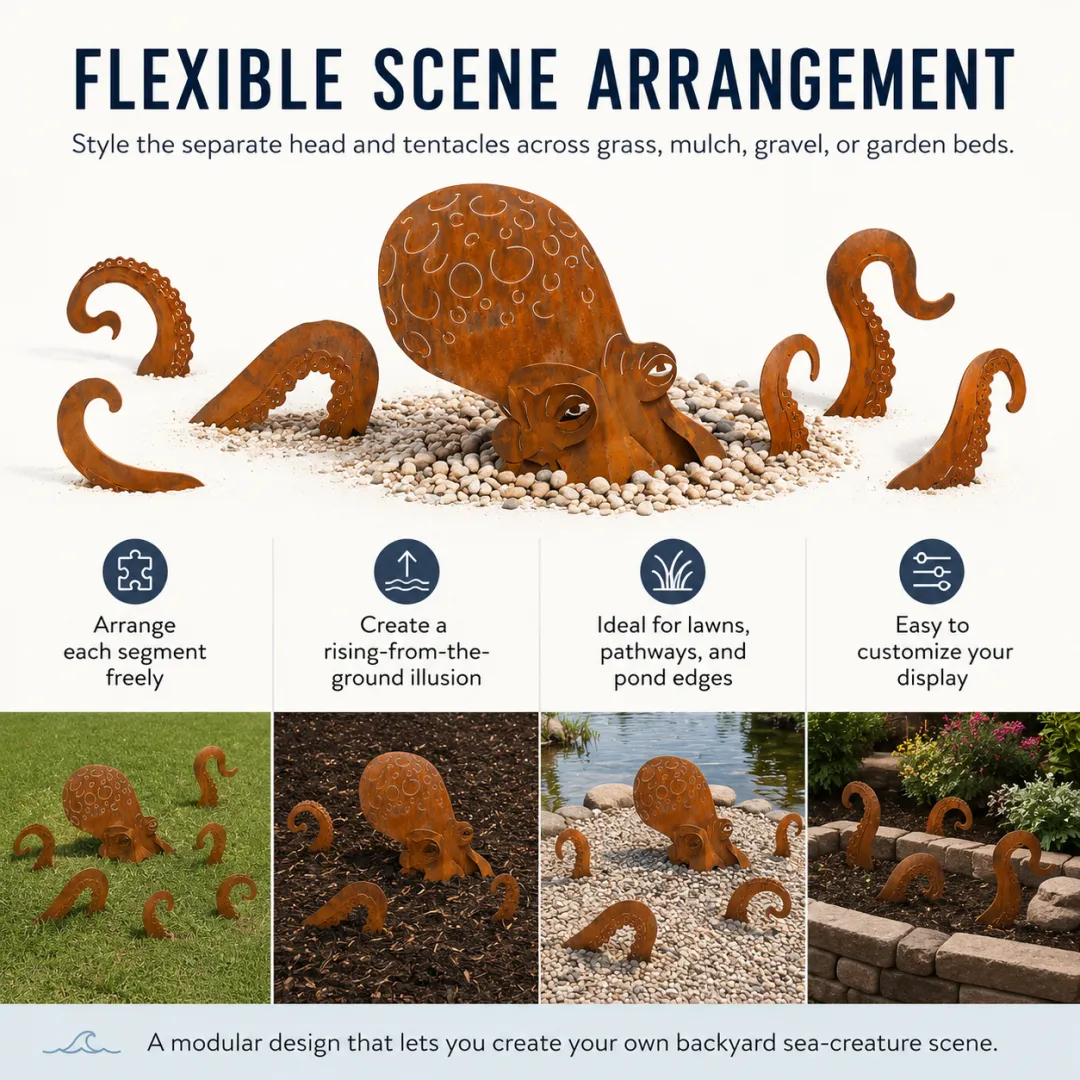 Giant Octopus Garden Sculpture – Bring a Backyard Legend to Life 🐙🌿