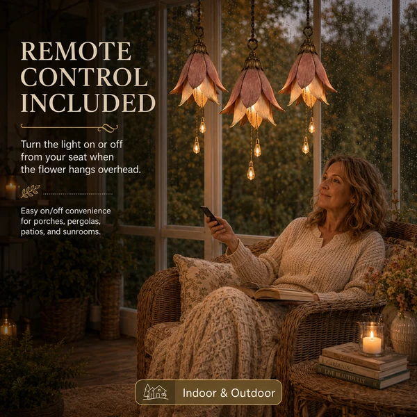 🌸 Vintage Flower Hanging Light – Cozy Garden Glow