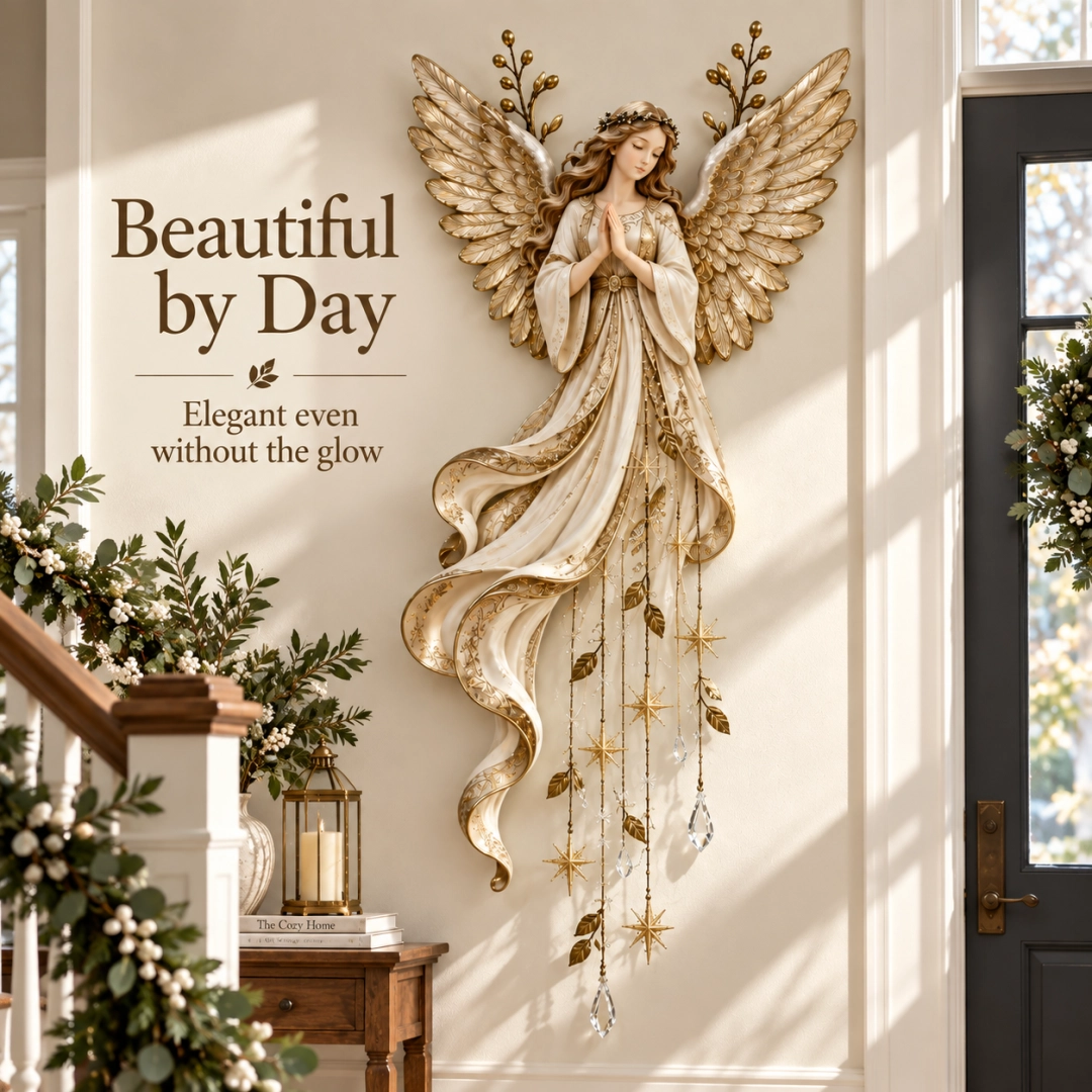 👼 Guardian Angel Wall Light – Heavenly Christmas Decor