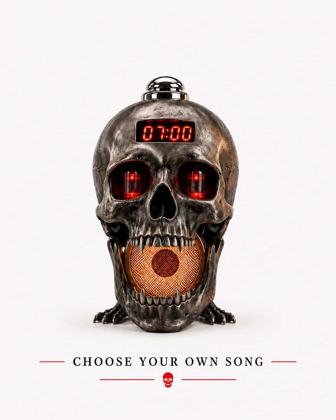 🔥 Skull Bluetooth Speaker & Digital Alarm Clock