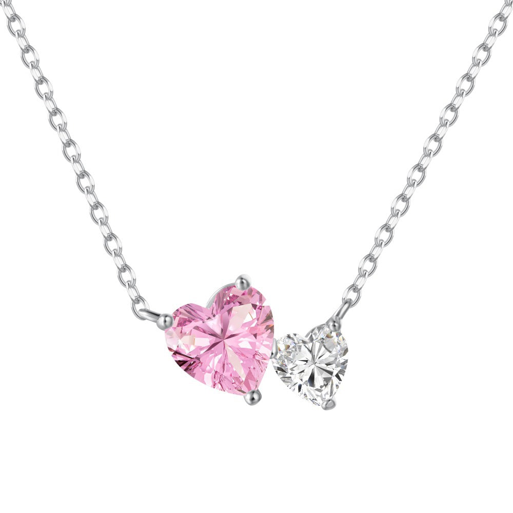 Heart zirconia -【Necklace/Earrings】| 925 silver