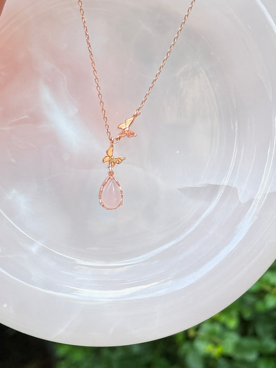 Rose quartz -【Necklace】| 925 silver