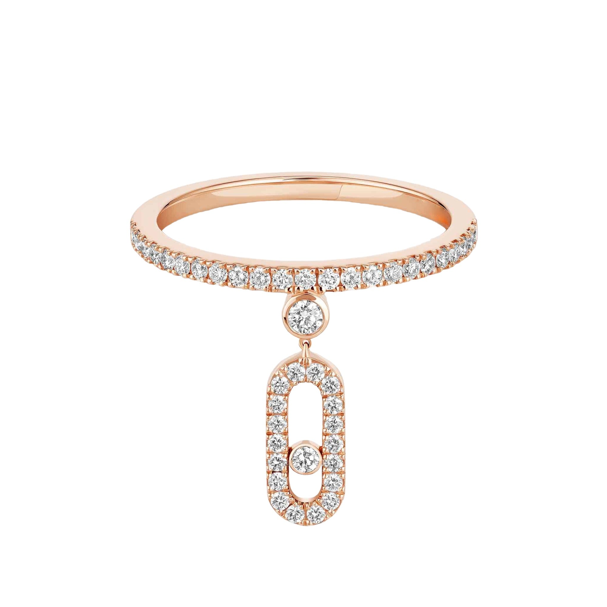 Dune 14K Gold Oval Drop Ring