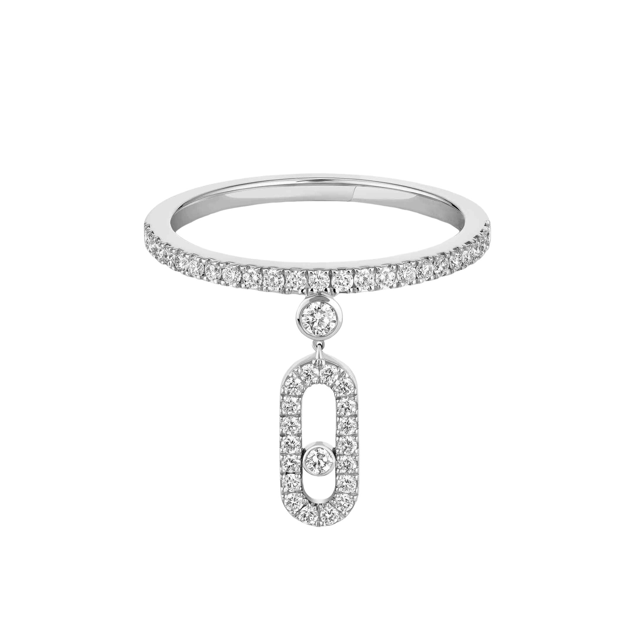 Dune 14K Gold Oval Drop Ring