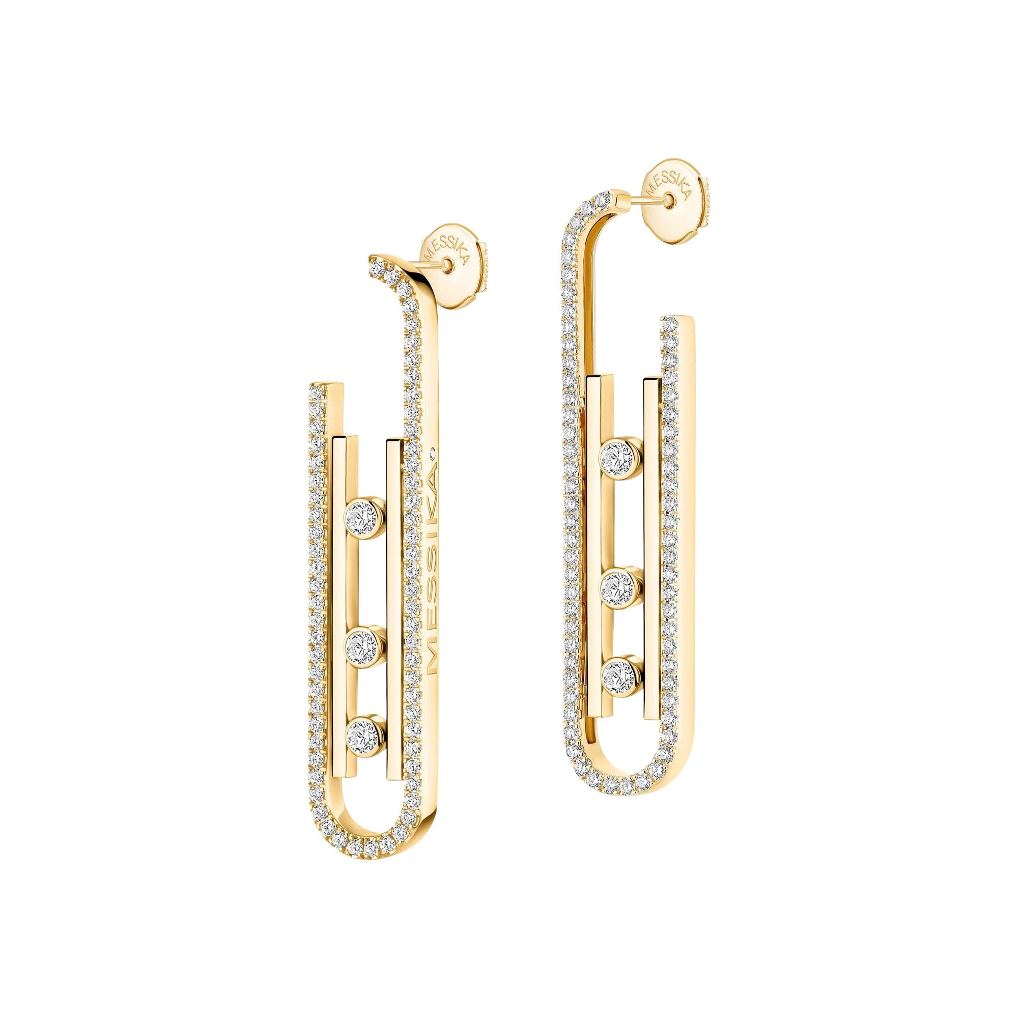 Evelina 14K Gold Move Rectangular Earrings