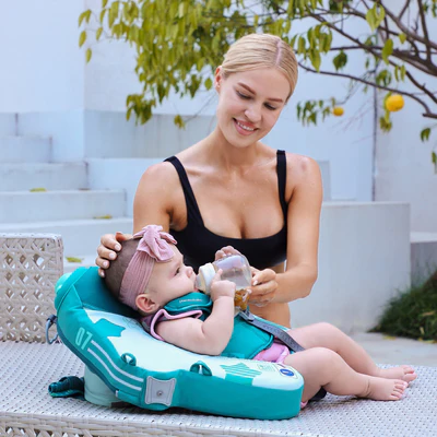 Baby Non-Inflatable Swim Float with Canopy 🏊‍♀️☀️