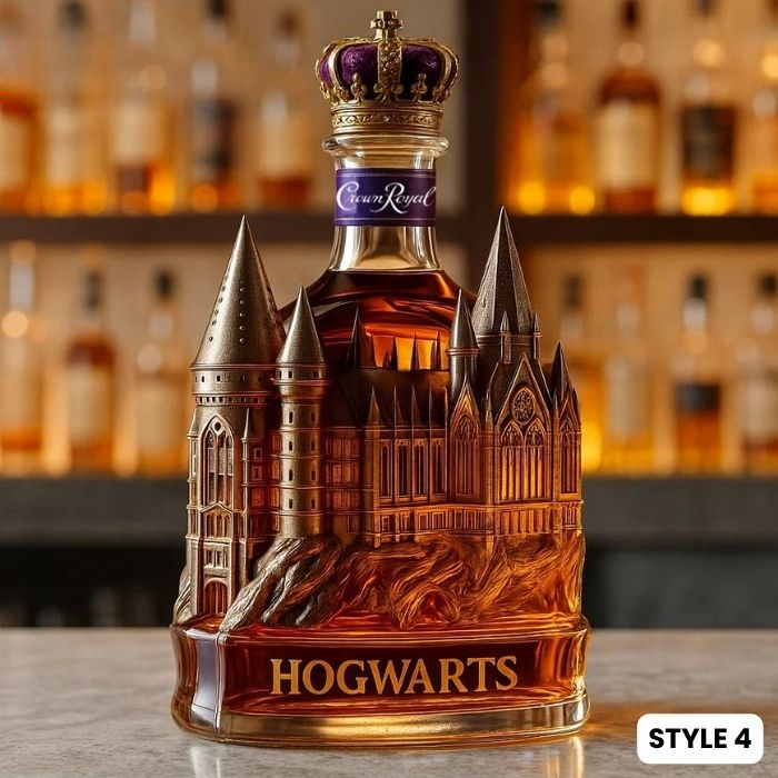 Hogwarts Castle Glass Bottle – Wizarding Collectible 🏰⚡