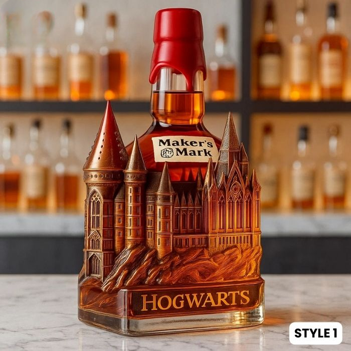 Hogwarts Castle Glass Bottle – Wizarding Collectible 🏰⚡