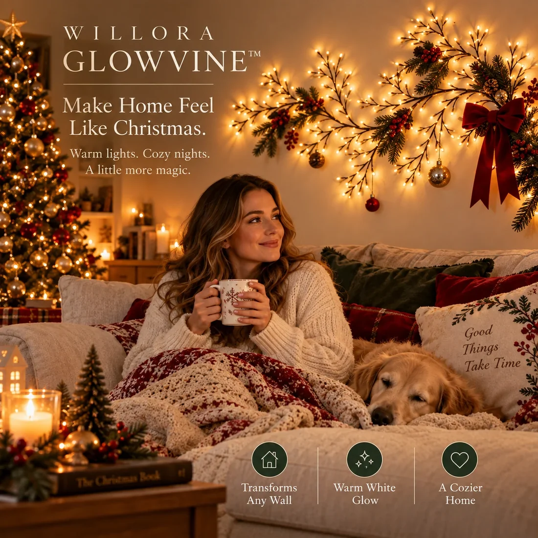 🎄 Christmas Vine Lights – Turn Any Wall Into Christmas Magic