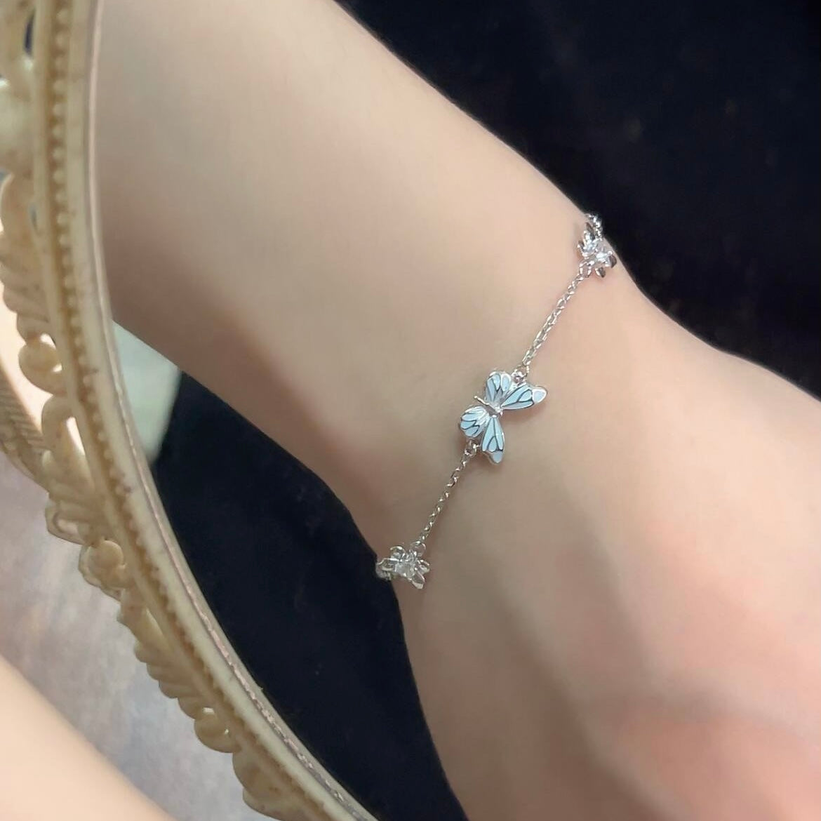 Luminous Dream Blue Butterfly Bracelet