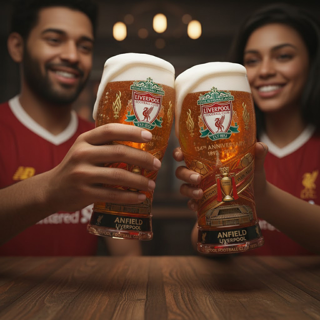 LFC Legacy Edition Pint Glass – 1892–2026 Crest & Liver Bird ⚽🔴