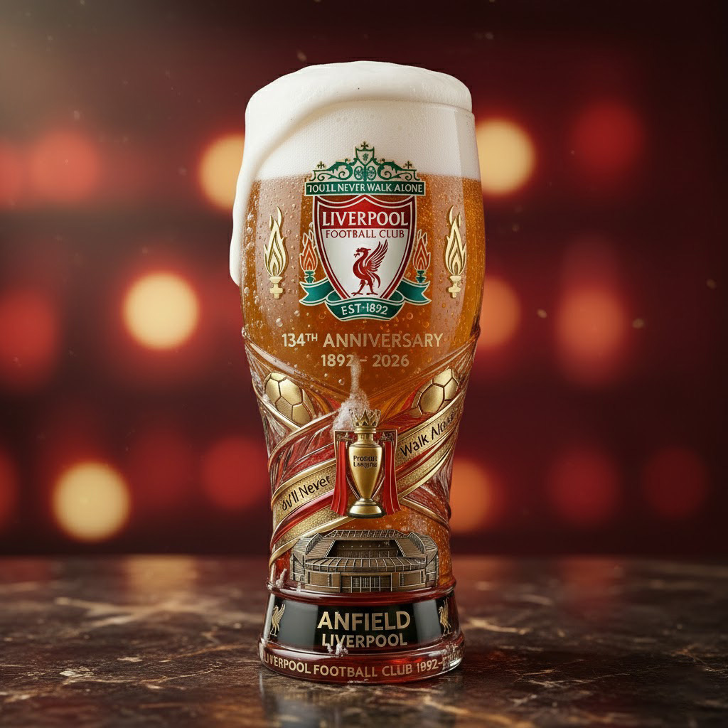 LFC Legacy Edition Pint Glass – 1892–2026 Crest & Liver Bird ⚽🔴