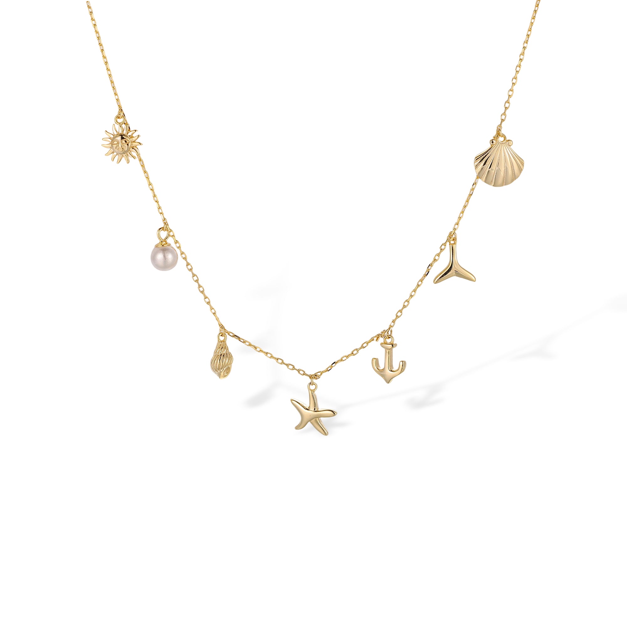 Lorena 14K Gold Multiple Sea Motifs Necklace
