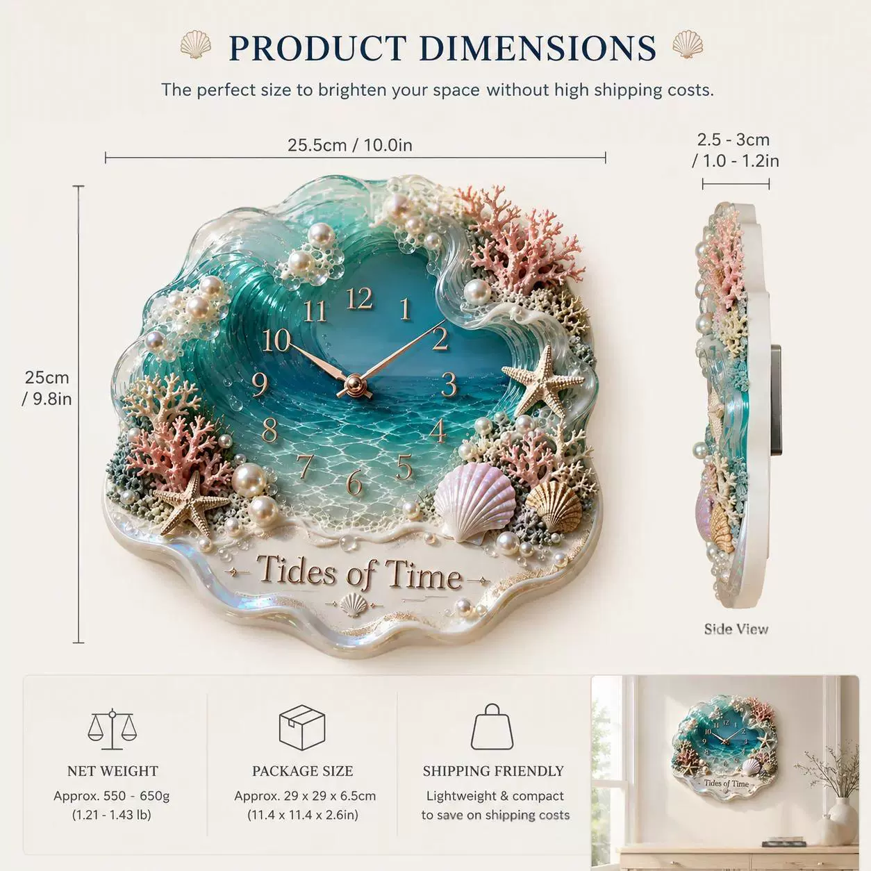 🐚 A Clock That Whispers the Ocean