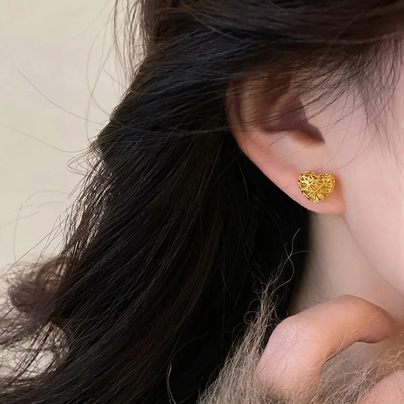 New 925 Sterling Silver Drop Earrings Golden Flower Petal Pearl Elegant For Women Girl Gift Jewelry Dropshipping Wholesale