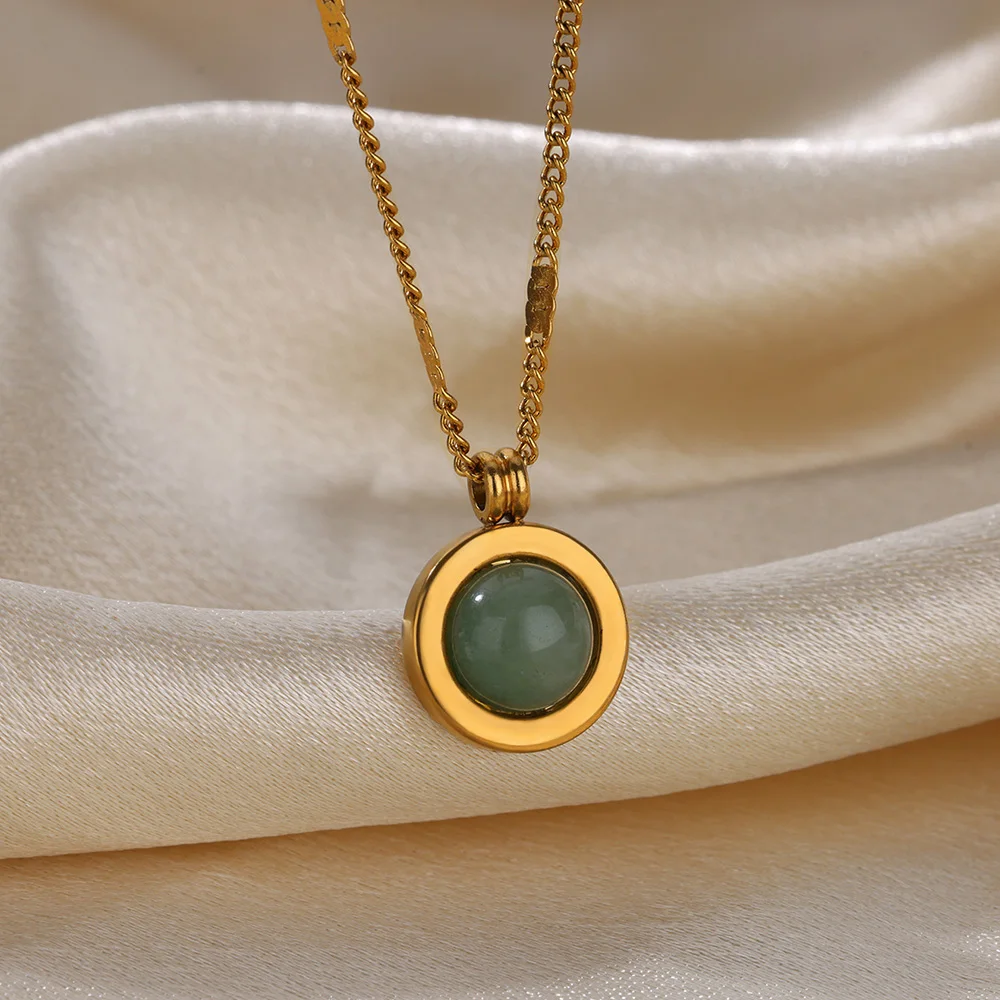 Stainless Steel Geometric Necklace For Women Fashion Sun Sunflower Pendant Clavicle Chain Aesthetic Jewelry Accessories Femme