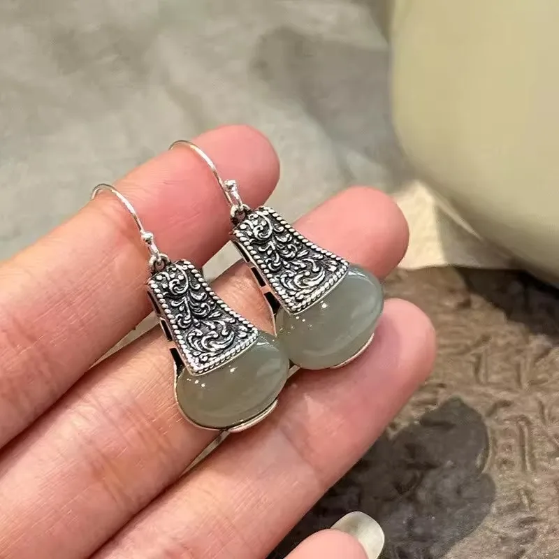 New 925 Sterling Silver Drop Earrings Golden Flower Petal Pearl Elegant For Women Girl Gift Jewelry Dropshipping Wholesale