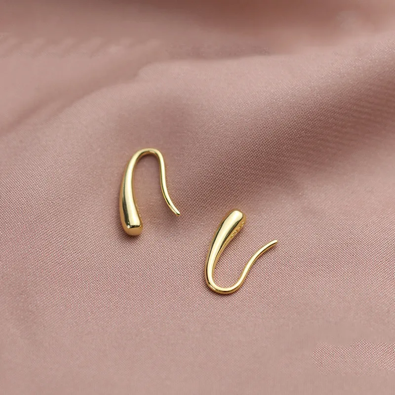 New 925 Sterling Silver Drop Earrings Golden Flower Petal Pearl Elegant For Women Girl Gift Jewelry Dropshipping Wholesale
