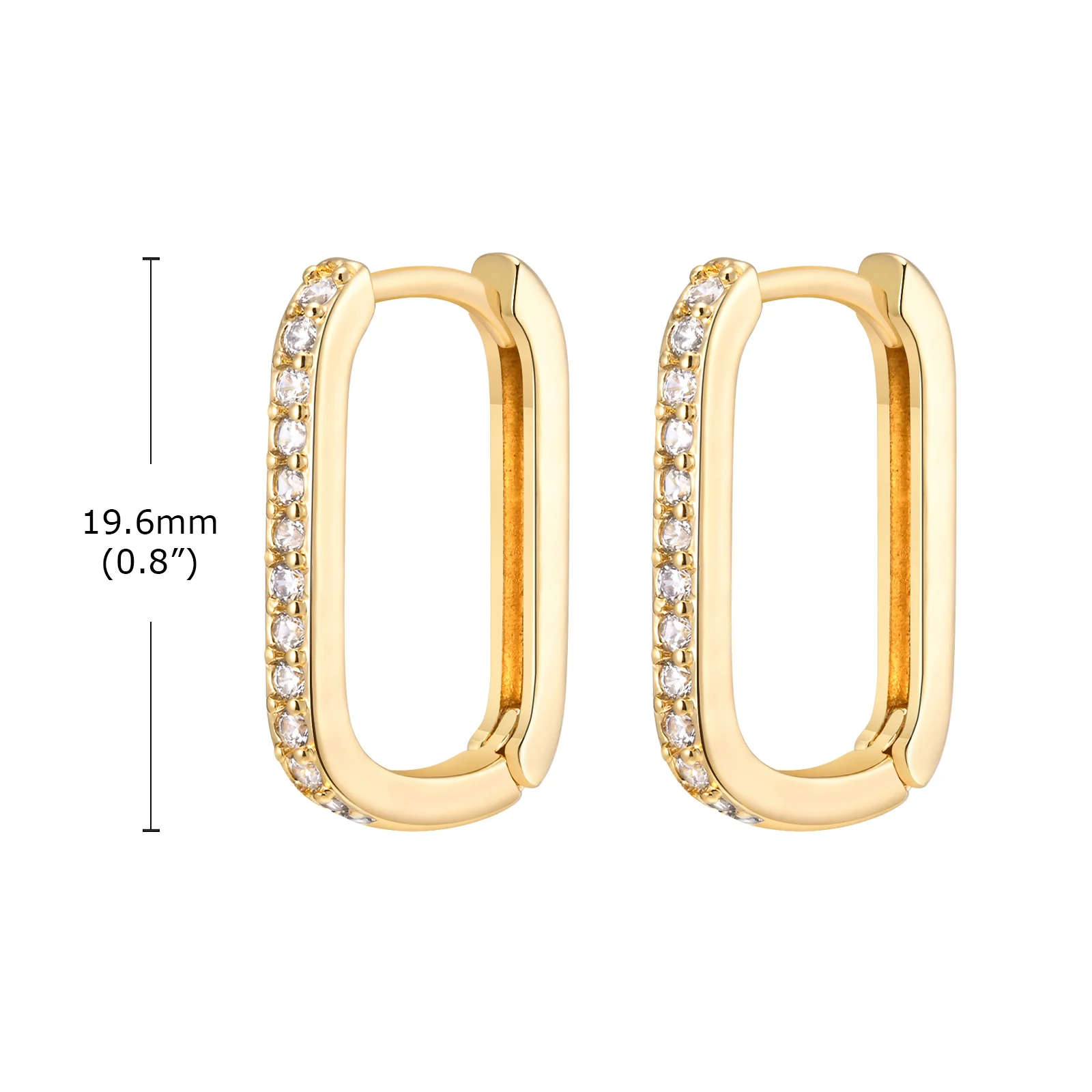 Prjewel Stainless Steel Twist Circle Women Earrings Click-Top Mobius Hoop Hies Earring Tarnish And Nickel Free Mother's Day Gift