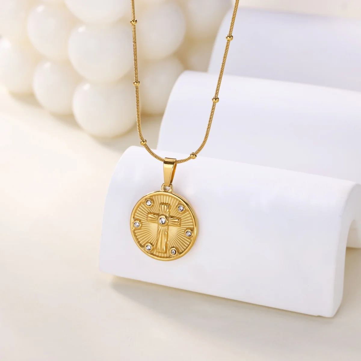Stainless Steel Geometric Necklace For Women Fashion Sun Sunflower Pendant Clavicle Chain Aesthetic Jewelry Accessories Femme