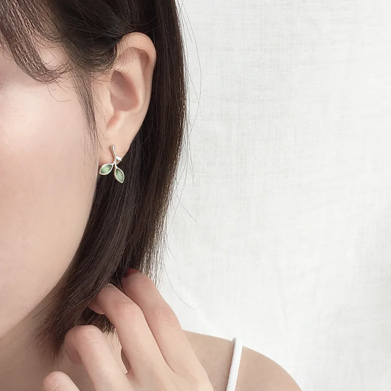 New 925 Sterling Silver Drop Earrings Golden Flower Petal Pearl Elegant For Women Girl Gift Jewelry Dropshipping Wholesale