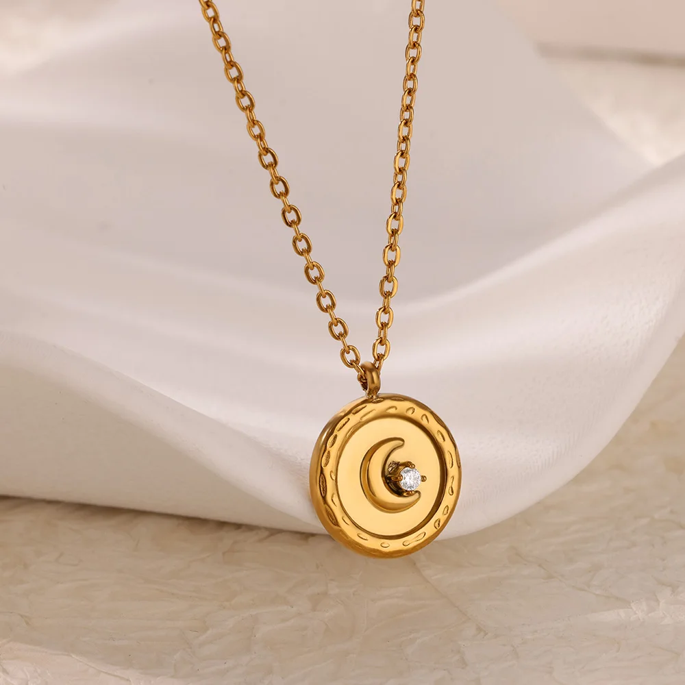 Stainless Steel Geometric Necklace For Women Fashion Sun Sunflower Pendant Clavicle Chain Aesthetic Jewelry Accessories Femme