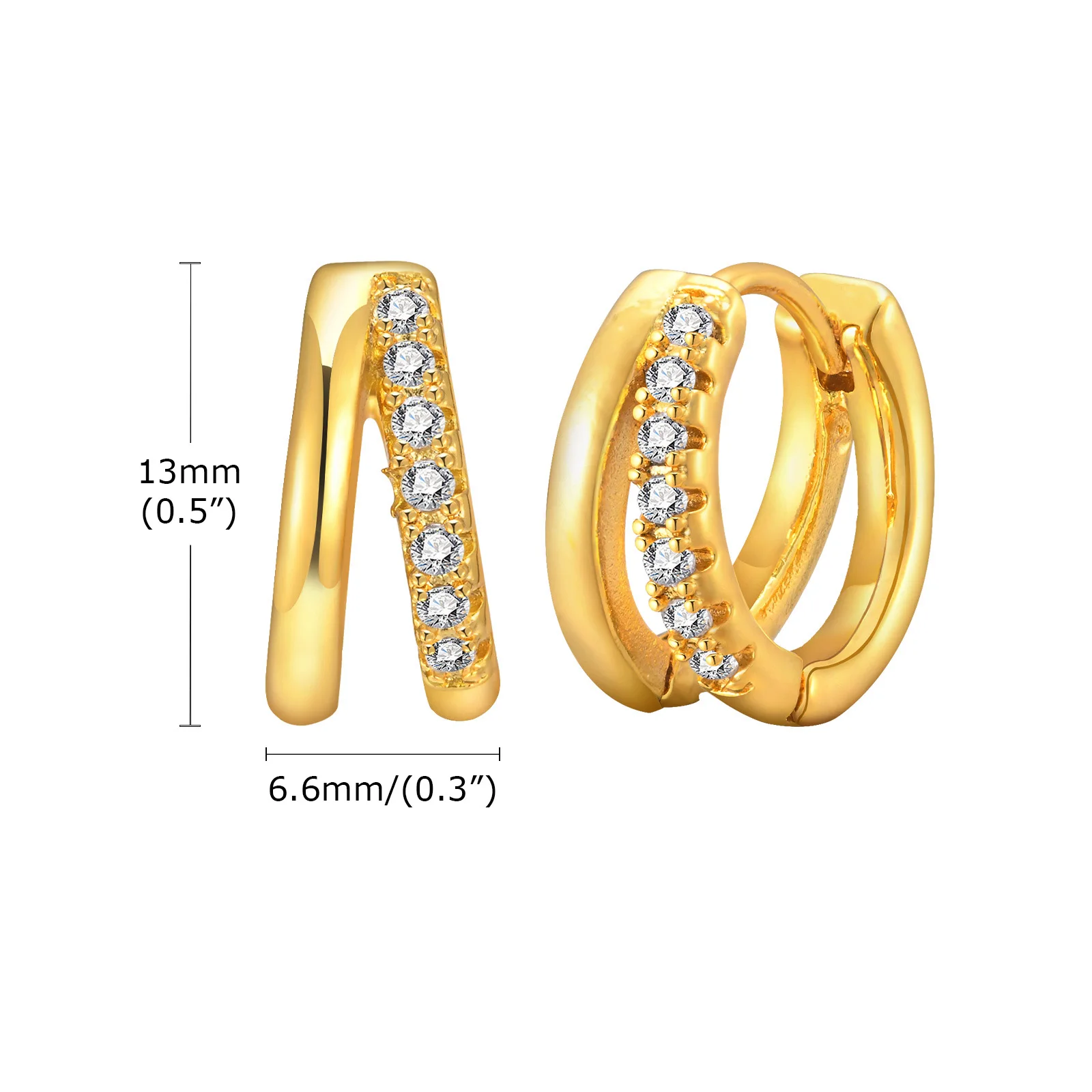 Prjewel Stainless Steel Twist Circle Women Earrings Click-Top Mobius Hoop Hies Earring Tarnish And Nickel Free Mother's Day Gift
