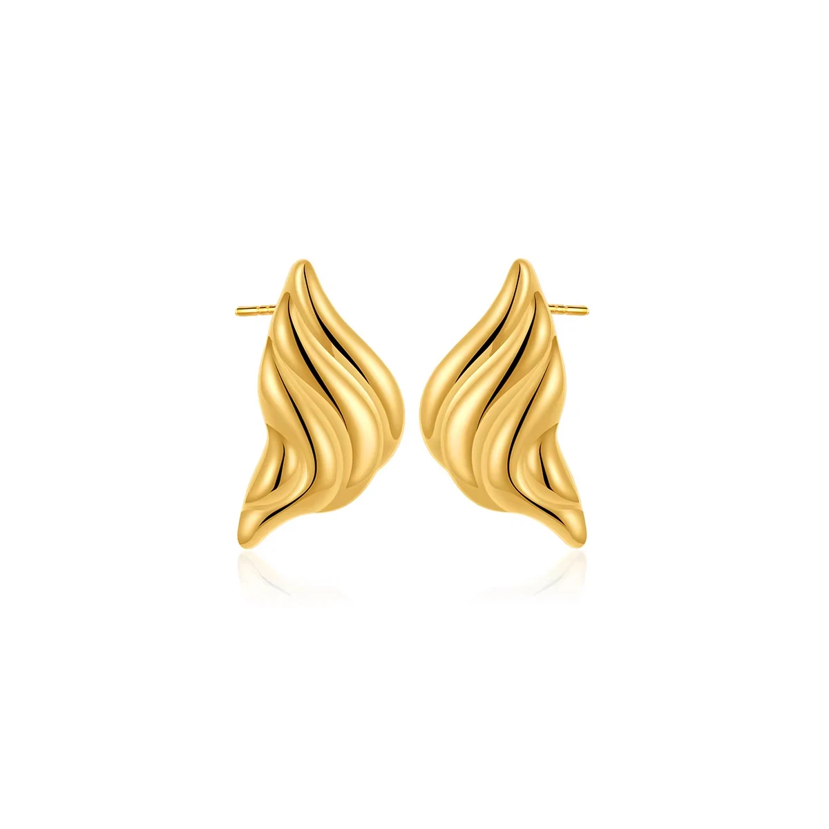 Vintage Texture Gold Plated Stainless Steel Earrings for Women Geometric Circle Twist Statement Earring Fashion Jewelry Bijoux