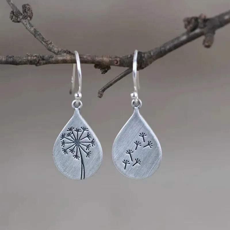 New 925 Sterling Silver Drop Earrings Golden Flower Petal Pearl Elegant For Women Girl Gift Jewelry Dropshipping Wholesale