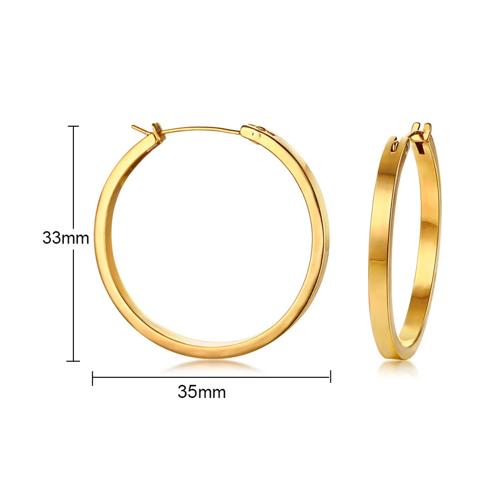 Prjewel Stainless Steel Twist Circle Women Earrings Click-Top Mobius Hoop Hies Earring Tarnish And Nickel Free Mother's Day Gift