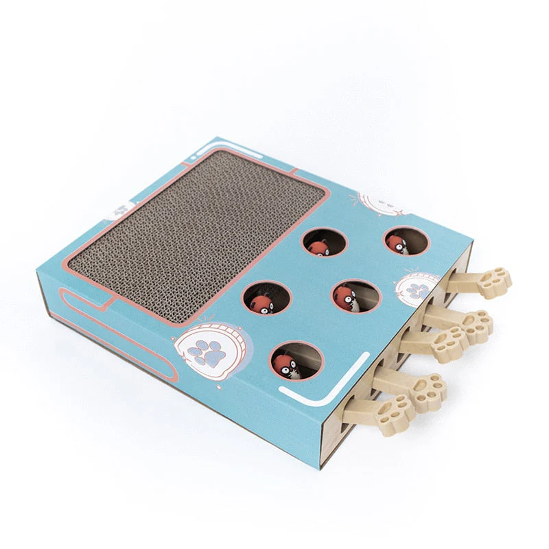 🐾 Interactive Whack-a-Mole Cat Scratching Toy