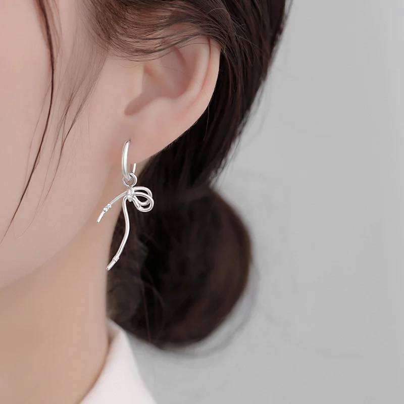 New 925 Sterling Silver Drop Earrings Golden Flower Petal Pearl Elegant For Women Girl Gift Jewelry Dropshipping Wholesale