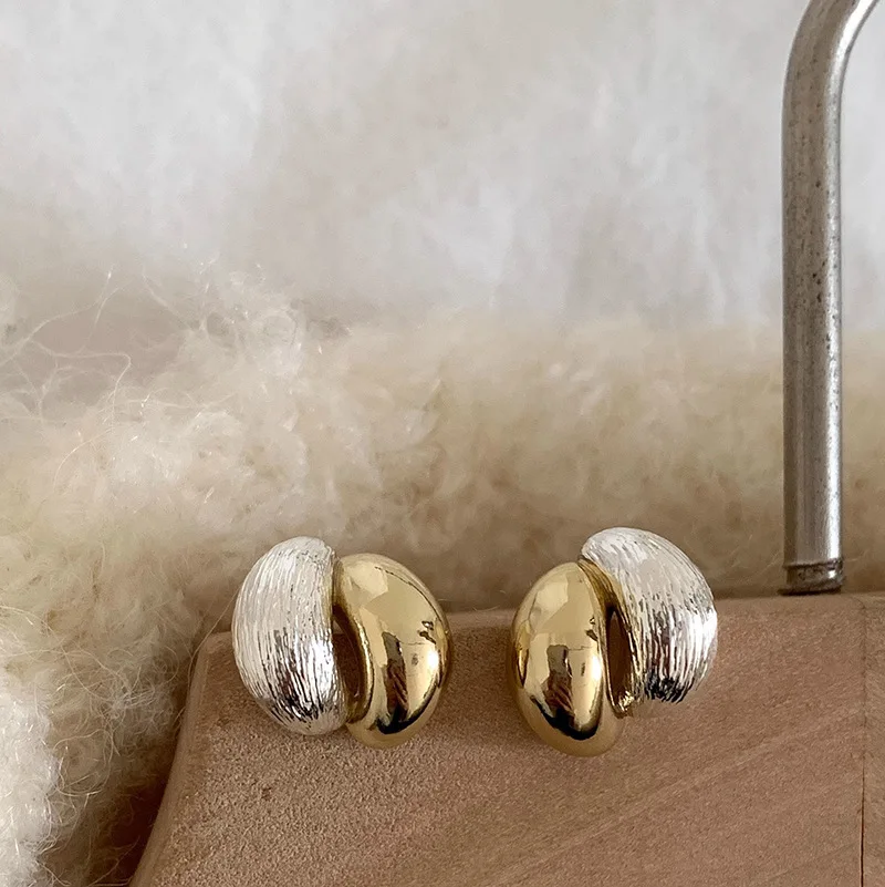 New 925 Sterling Silver Drop Earrings Golden Flower Petal Pearl Elegant For Women Girl Gift Jewelry Dropshipping Wholesale