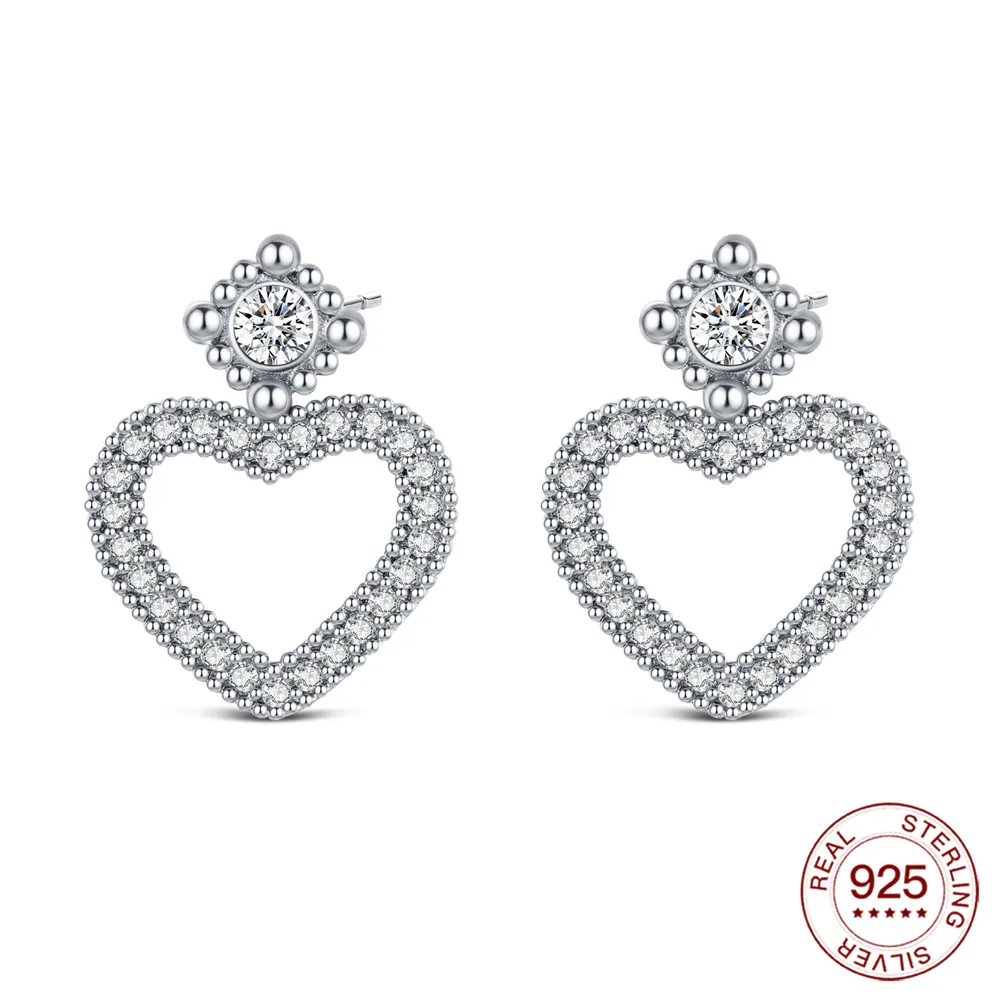 2026 Fashion Simple Hollow Cute Cat Stud Earrings Women's 925 Sterling Silver Hypoallergenic Earrings Teen Girls Jewelry Gifts