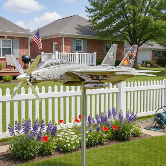F-14 Tomcat 40th Anniversary Garden Wind Spinner – Feel the Need for Speed in Your Garden 🛩️🌿