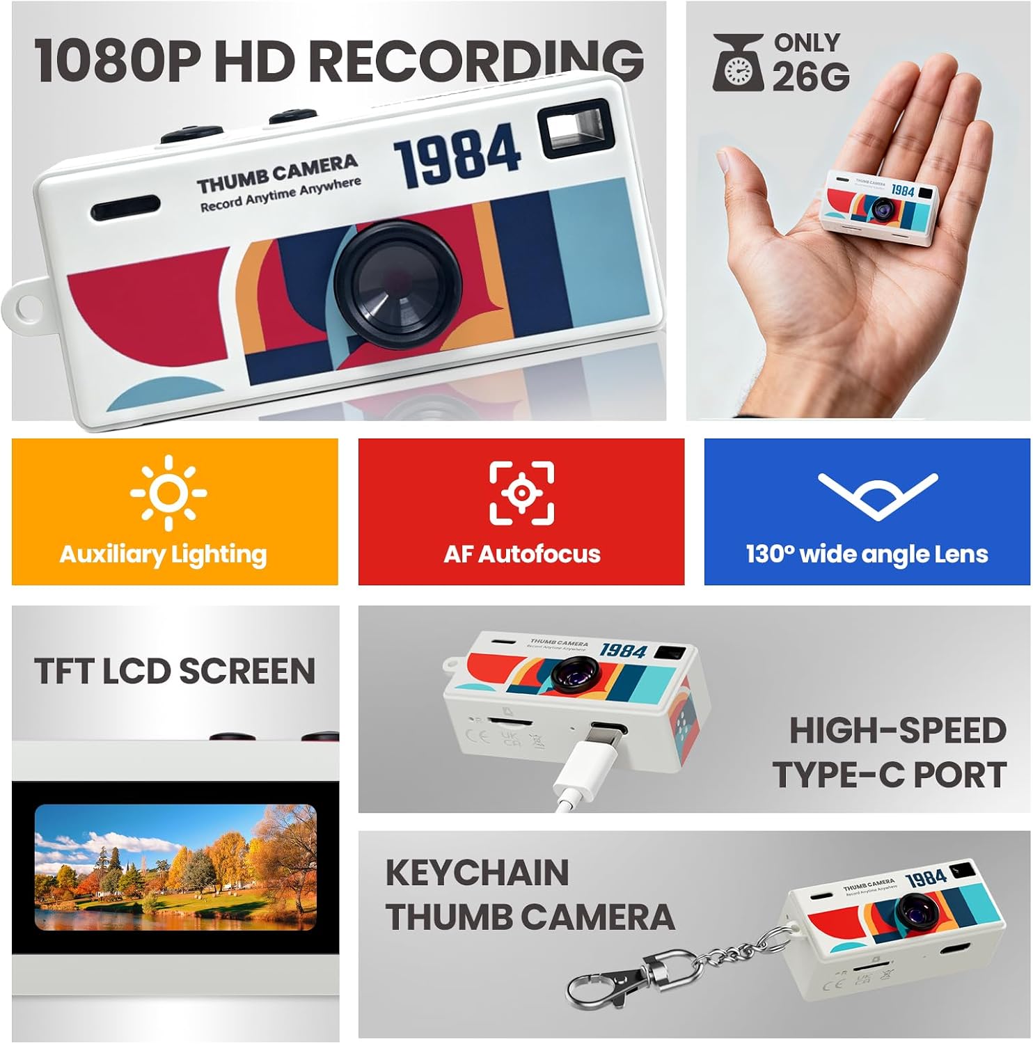 📸 Mini Keychain Camera – Pocket-Sized Photo & Video