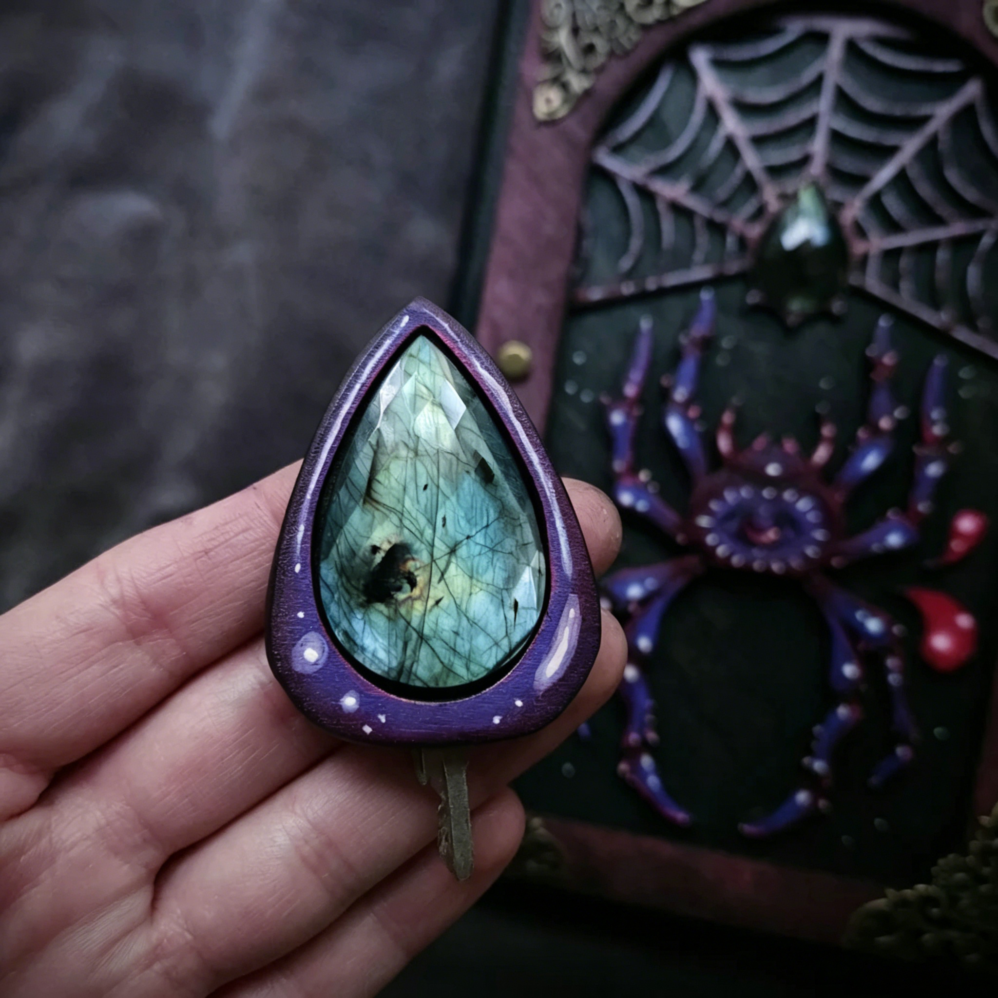 Handmade Gothic Hidden Key Journal 🕷️🖤
