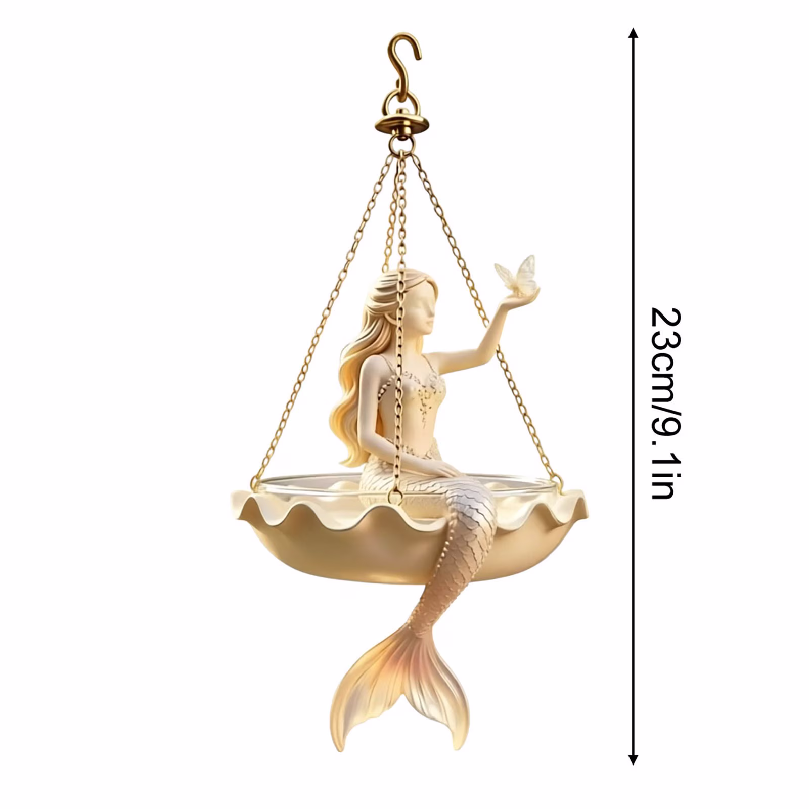 🧜‍♀️ A Mermaid in Your Garden — Hand-Painted Hanging Planter with Coastal Charm