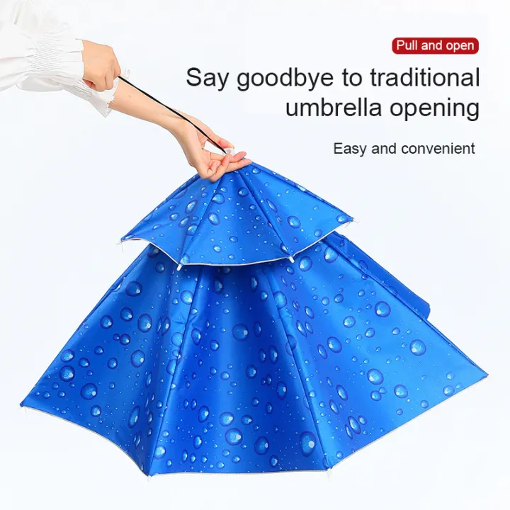 Hands-Free Wearable Umbrella – 37″ ☂️🧢