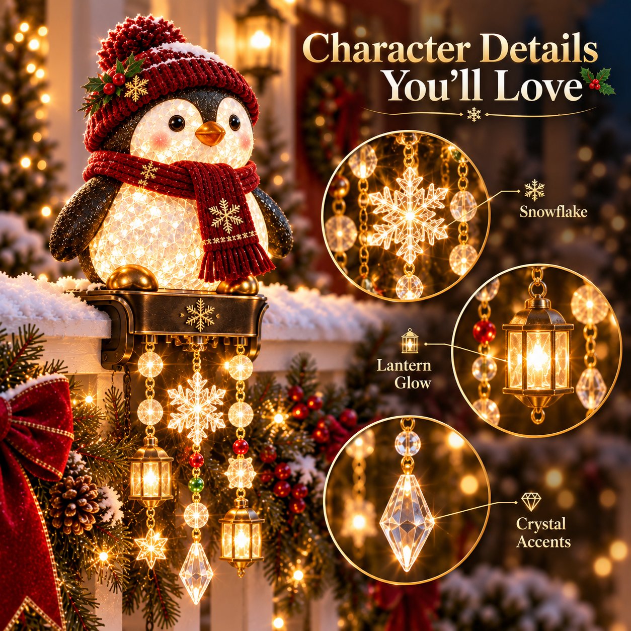 🎄 Christmas Railing Lights – Turn Your Porch Into a Wonderland