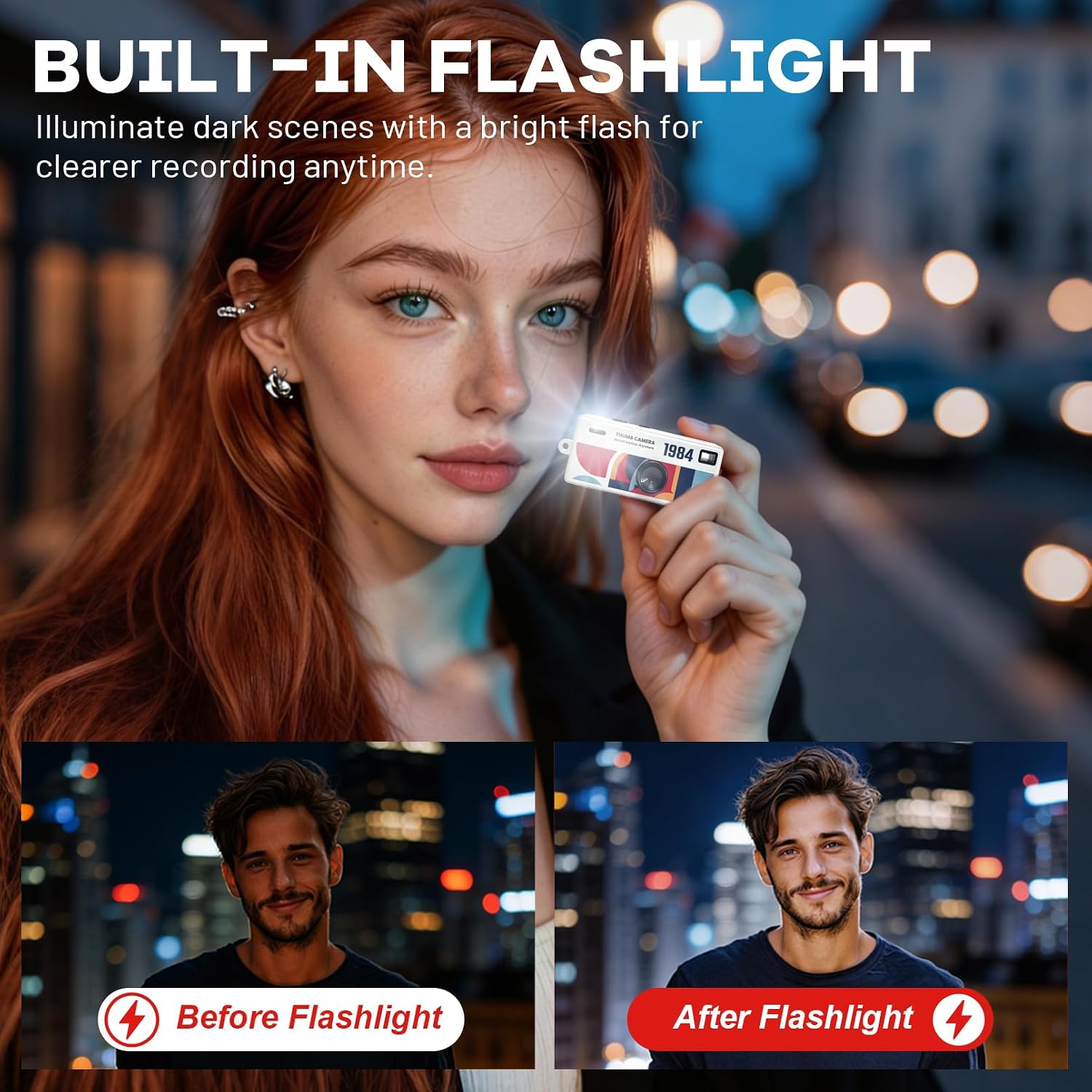 Mini keychain camera designed for travel and everyday photography
