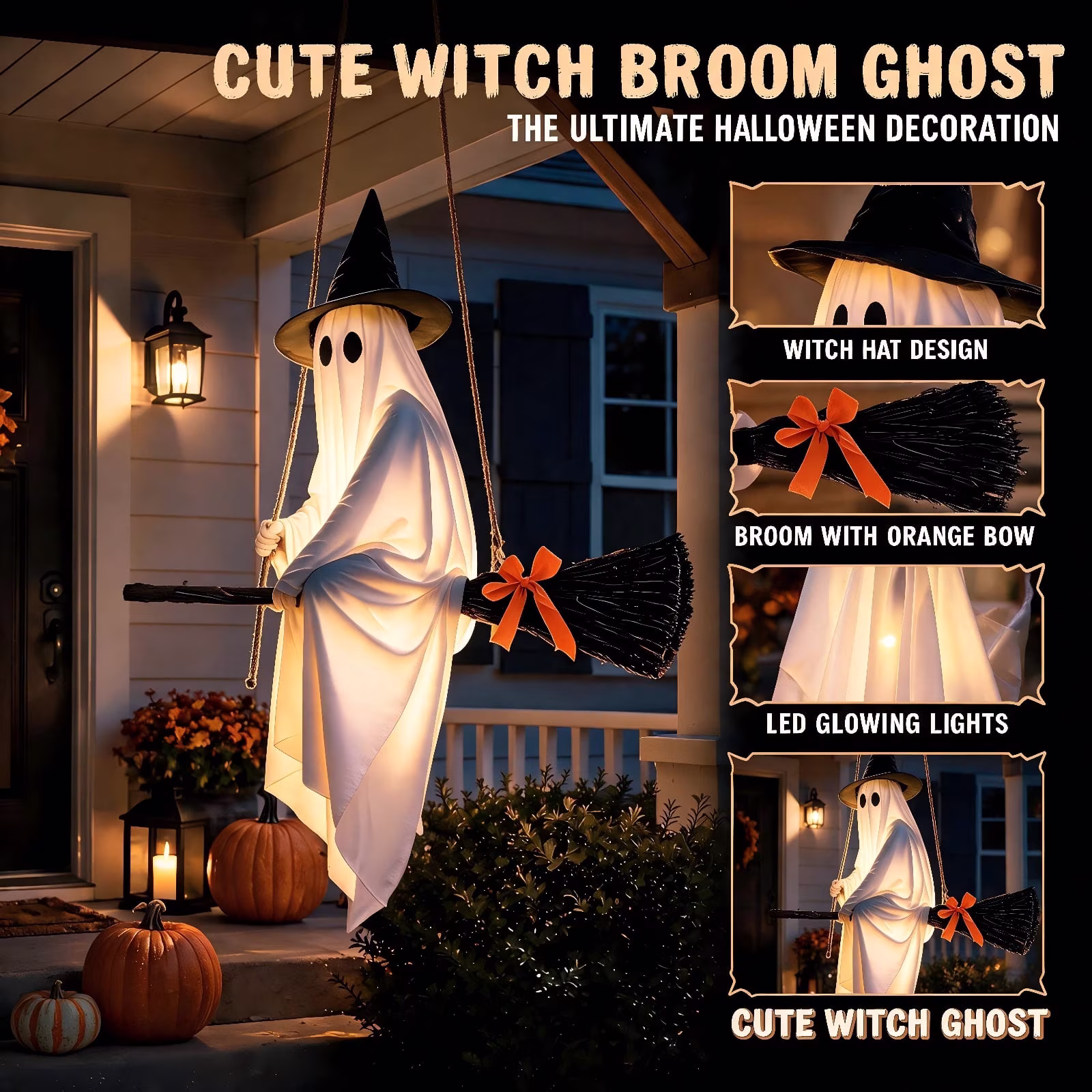 🧙‍♀️ A 5‑Foot Glowing Ghost That Flies Through Your Halloween