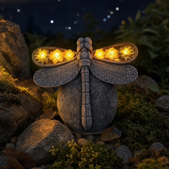 Dragonfly Solar Garden Light – Whimsical Nature-Inspired Outdoor Decor 🌸☀️✨
