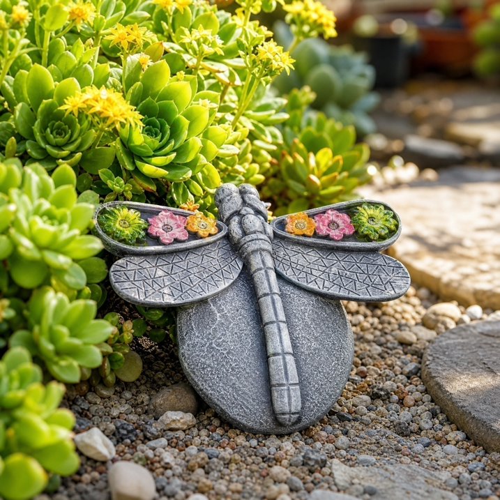 Dragonfly Solar Garden Light – Whimsical Nature-Inspired Outdoor Decor 🌸☀️✨