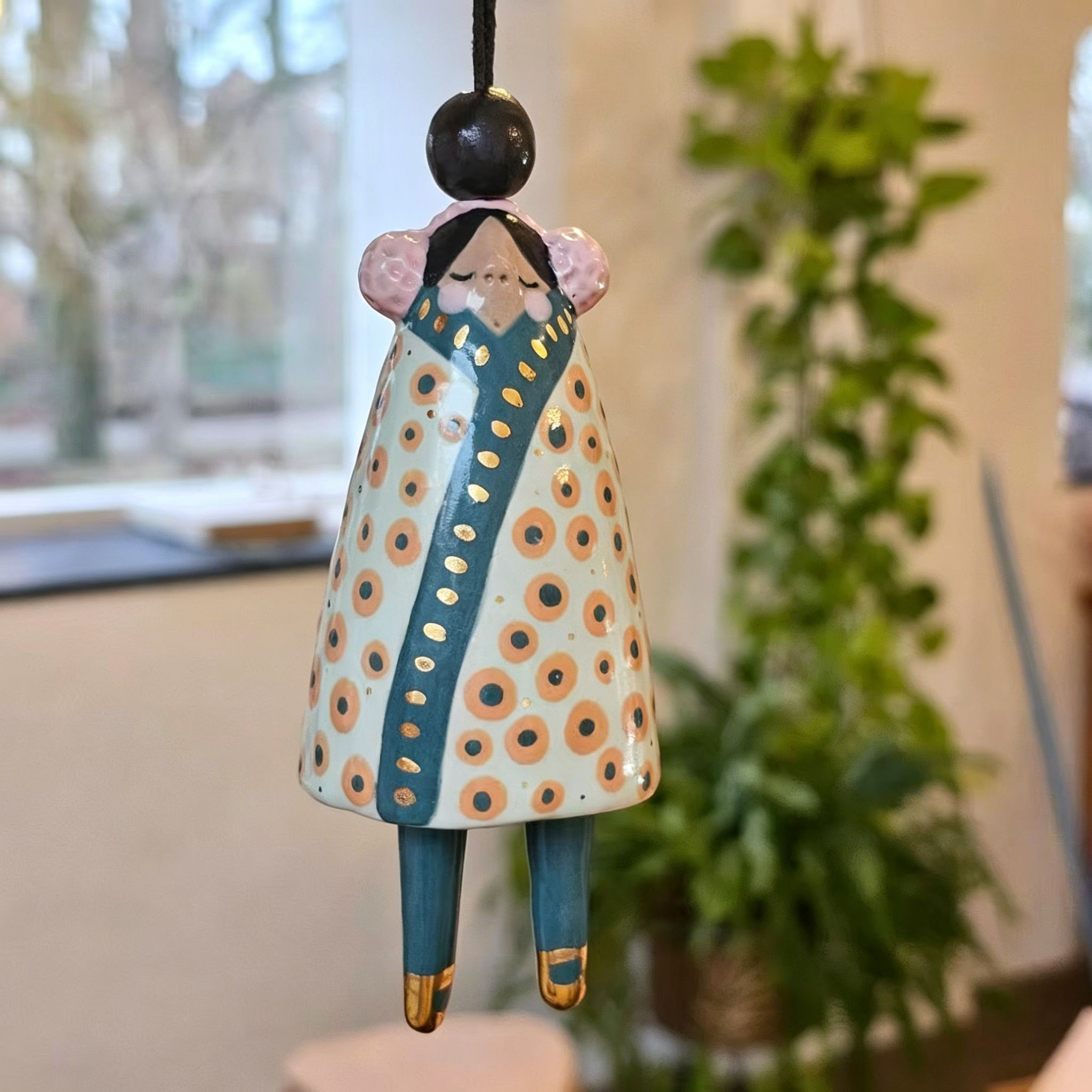 Articulated Bell Figurine – Soft Ring, Movable Feet