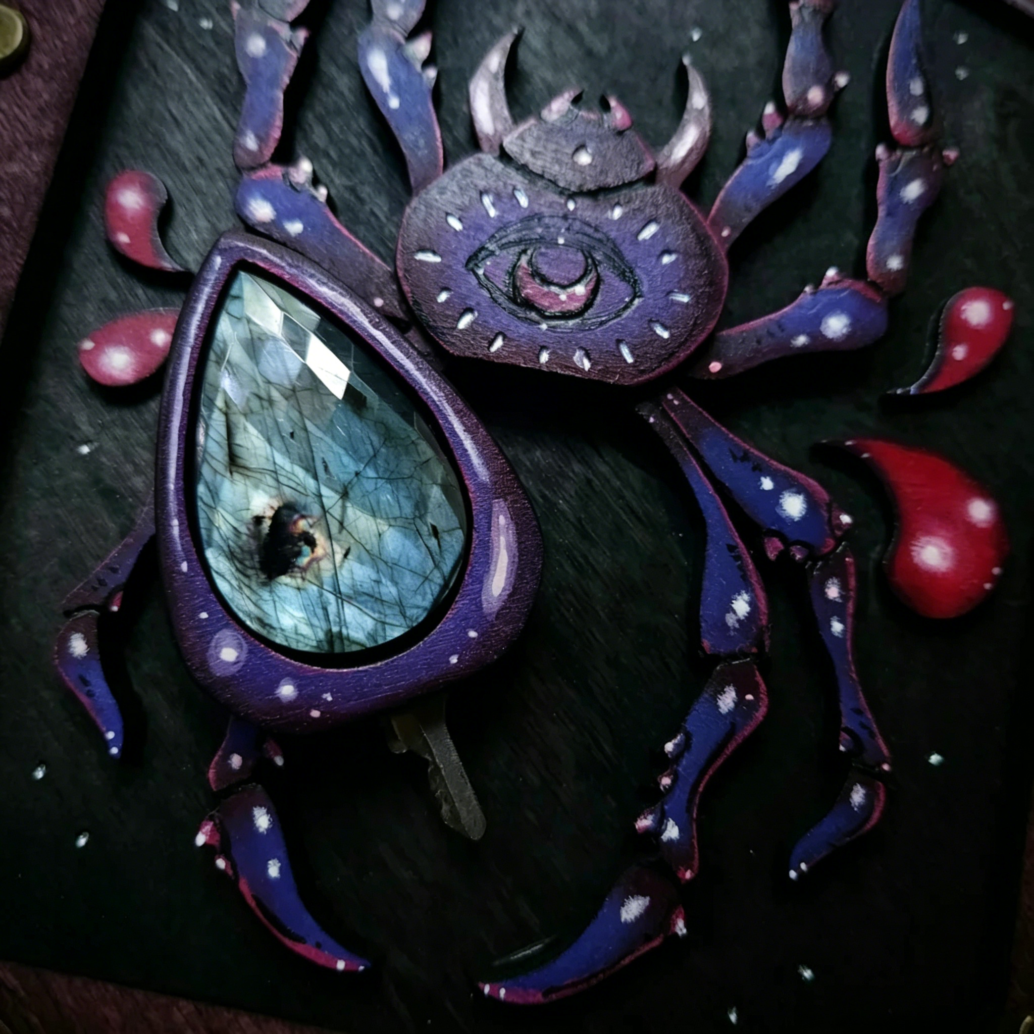 Handmade Gothic Hidden Key Journal 🕷️🖤