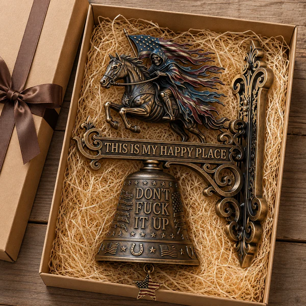 USA 250th Rider Wall Bell – Happy Place Warning 🇺🇸🔔